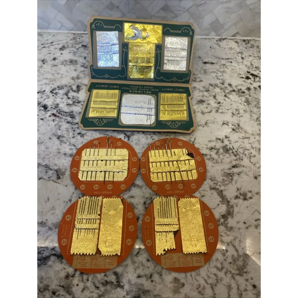 Vintage A&P & Reliance Grocery‎ Store Sewing Needle Cardboard Packets seamstress